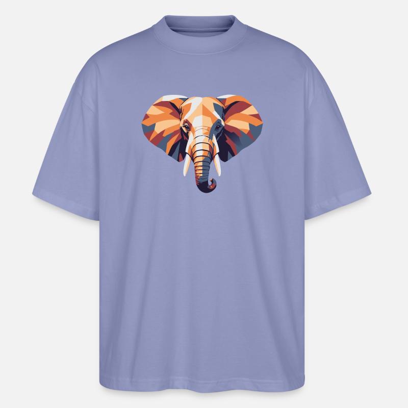 Elefant_farbe_poly - Stanley/Stella Oversized Unisex Bio T-Shirt Blaster 2.0 - Violett