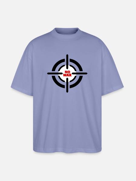 No War Emblem - Stanley/Stella Oversized Unisex Organic T-shirt Blaster 2.0 - violet