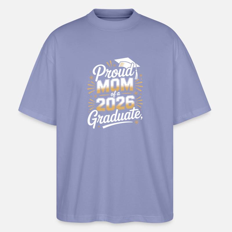 Stolze Mutter eines Absolventen von 2026 - Stanley/Stella Oversized Unisex Bio T-Shirt Blaster 2.0 - Violett