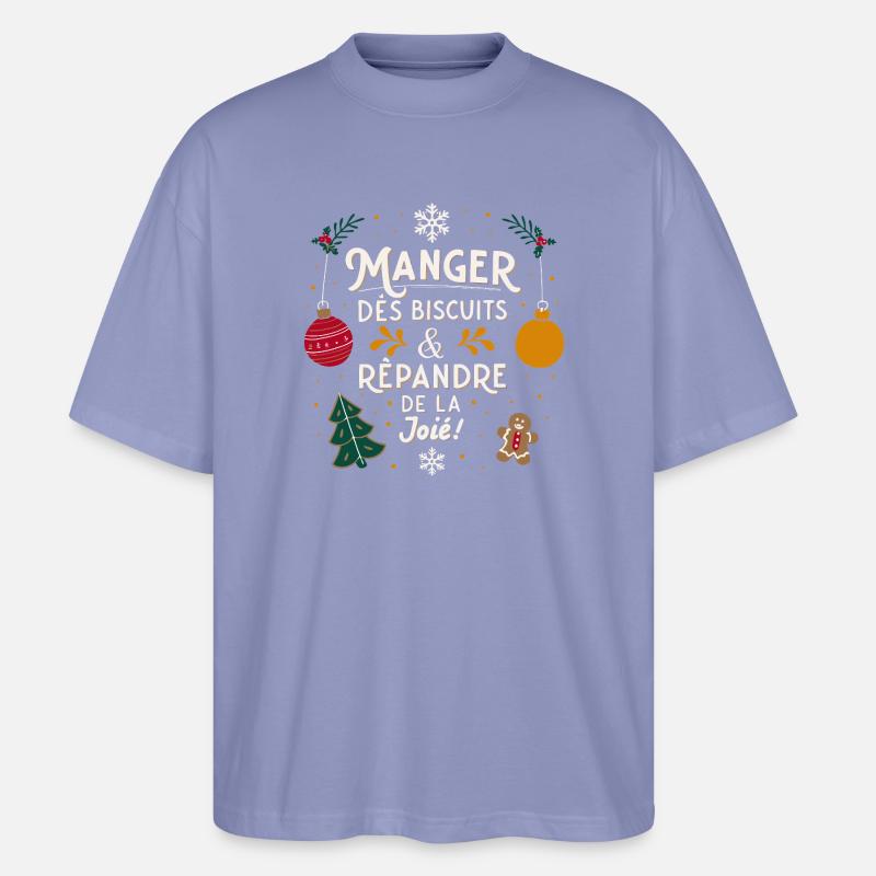 Manger des Biscuits & Répandre Joie Noël - T-shirt bio Blaster 2.0 coupe oversize Stanley/Stella Unisexe - violet