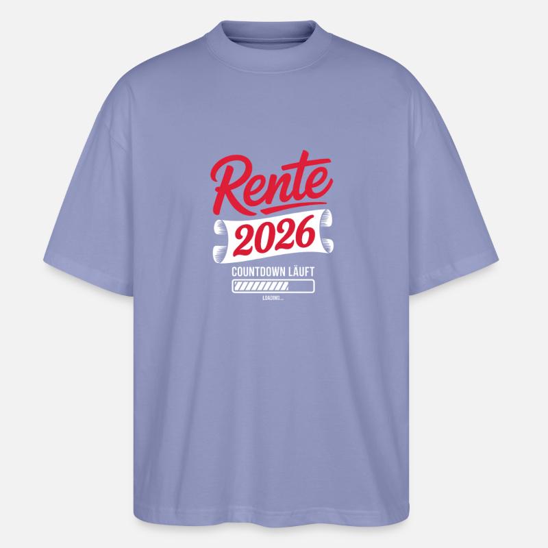 Rente 2026 Countdown Logo - Stanley/Stella Oversized Unisex Bio T-Shirt Blaster 2.0 - Violett