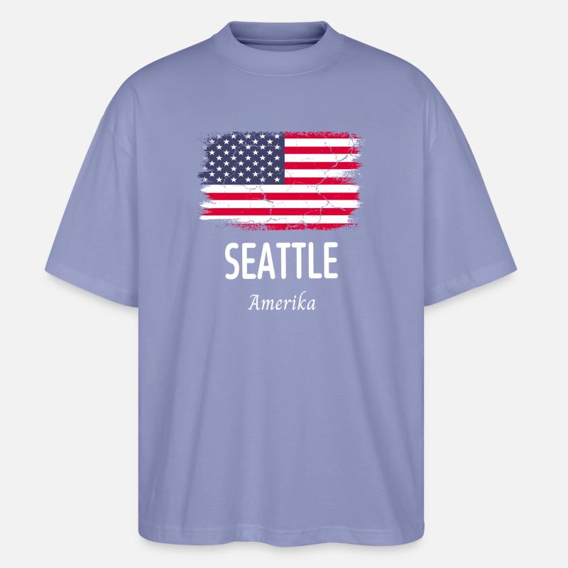 Seattle - Stanley/Stella Oversized Unisex Bio T-Shirt Blaster 2.0 - Violett