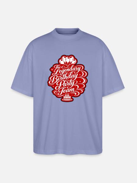 Birthday Party Team Saying - Stanley/Stella Oversized Unisex Organic T-shirt Blaster 2.0 - violet