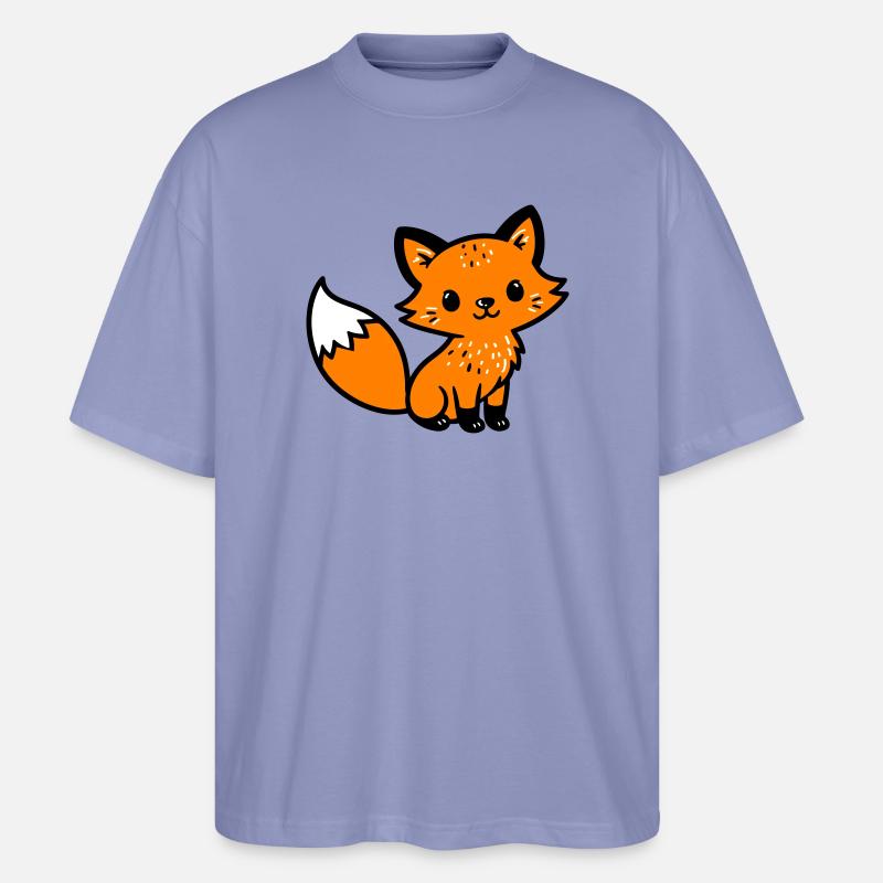 Fox Cute Comic - T-shirt bio Blaster 2.0 coupe oversize Stanley/Stella Unisexe - violet