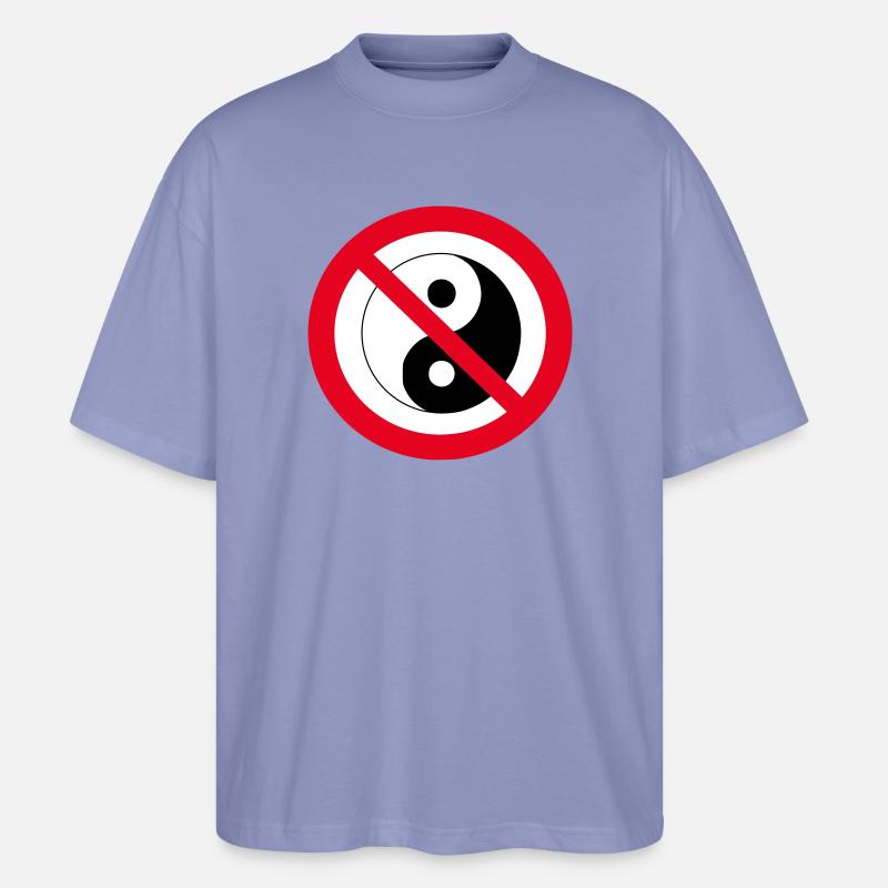 Interdit Yin Yang: symbole antiéquilibre - T-shirt bio Blaster 2.0 coupe oversize Stanley/Stella Unisexe - violet