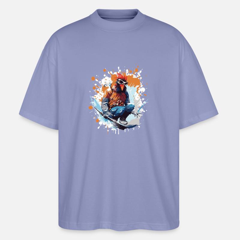 Hahn Snowboard - Stanley/Stella Oversized Unisex Bio T-Shirt Blaster 2.0 - Violett