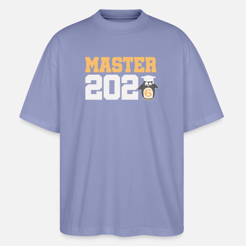 Master 2026 Abschluss Promotion Sponsion - Stanley/Stella Oversized Unisex Bio T-Shirt Blaster 2.0 - Violett