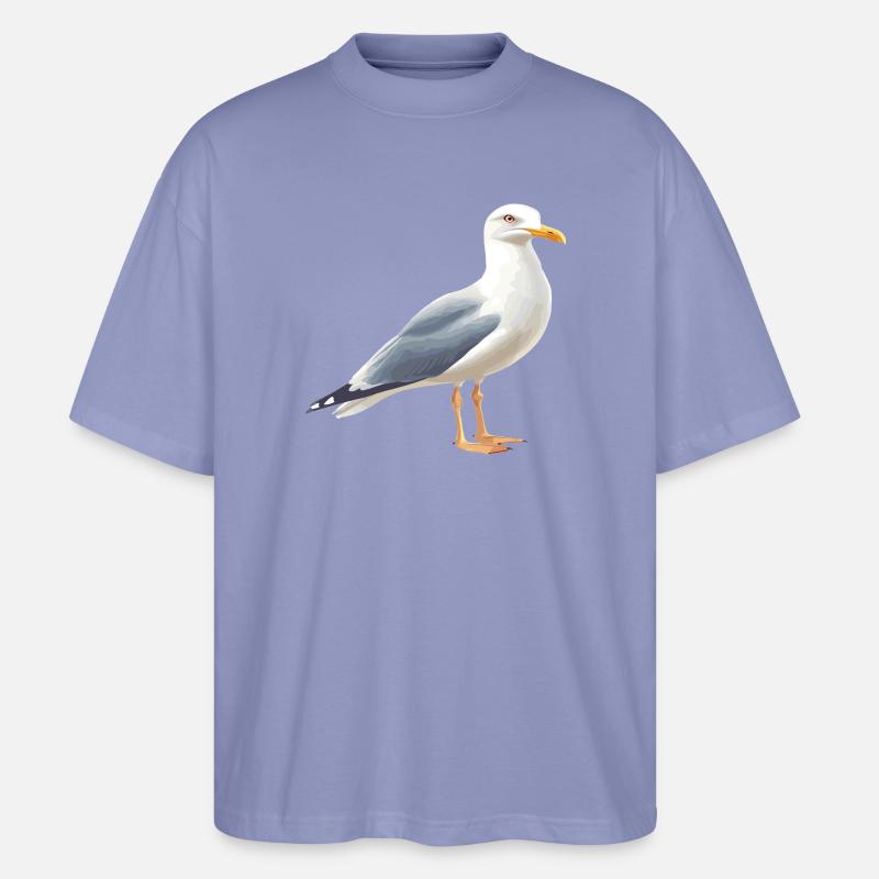Küstenwolken Möwe - Stanley/Stella Oversized Unisex Bio T-Shirt Blaster 2.0 - Violett