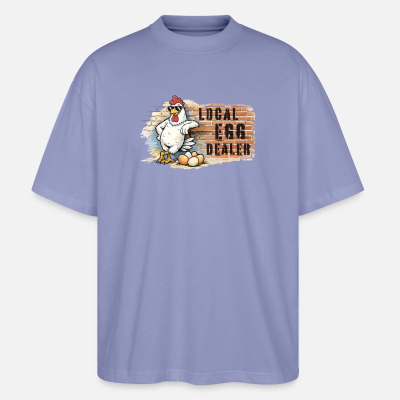 Huhn im Graffiti Stil - Stanley/Stella Oversized Unisex Bio T-Shirt Blaster 2.0 - Violett