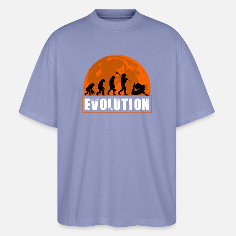 Yoga Evolution Silhouette Sunset Retro - T-shirt bio Blaster 2.0 coupe oversize Stanley/Stella Unisexe - violet