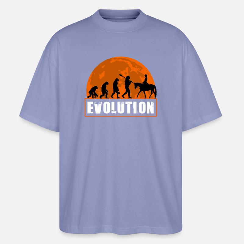 Evolution des Menschen Reitkunst - Stanley/Stella Oversized Unisex Bio T-Shirt Blaster 2.0 - Violett