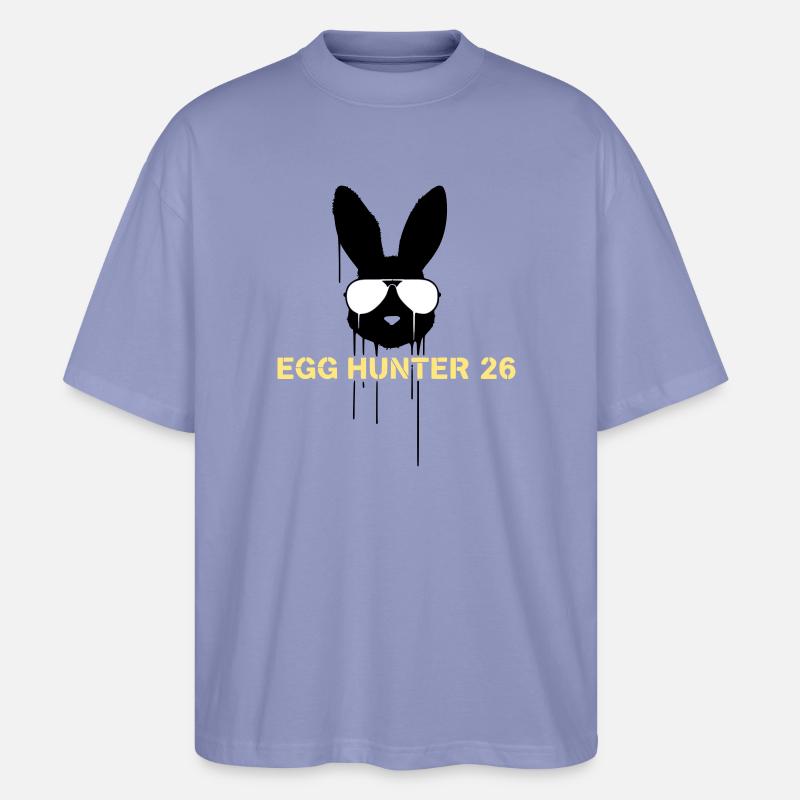 Egg Hunter 2026 Bunny Easter - Stanley/Stella Oversized Unisex Organic T-shirt Blaster 2.0 - violet