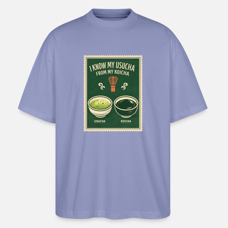 Usucha oder Koicha | Matcha Wissen - Stanley/Stella Oversized Unisex Bio T-Shirt Blaster 2.0 - Violett