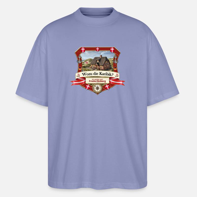 Wozu Karibik? Ich will nach Frederiksberg! - Stanley/Stella Oversized Unisex Bio T-Shirt Blaster 2.0 - Violett