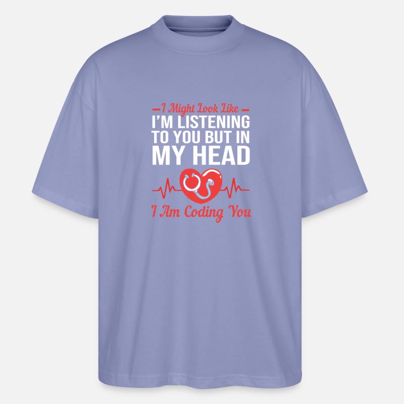 Medizin Programmierer Medizinischer Coder - Stanley/Stella Oversized Unisex Bio T-Shirt Blaster 2.0 - Violett