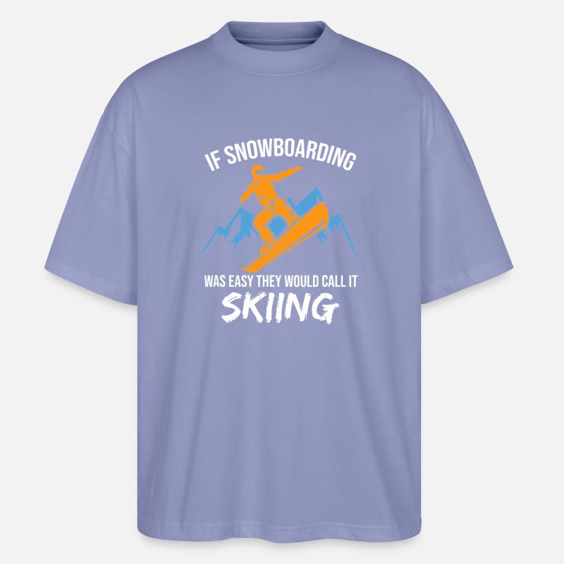 Si le snowboard était facile - T-shirt bio Blaster 2.0 coupe oversize Stanley/Stella Unisexe - violet