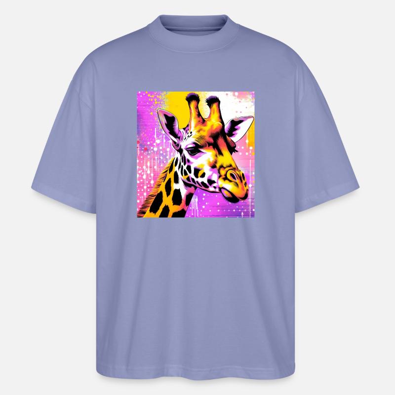 giraffe - Stanley/Stella Oversized Unisex Organic T-shirt Blaster 2.0 - violet