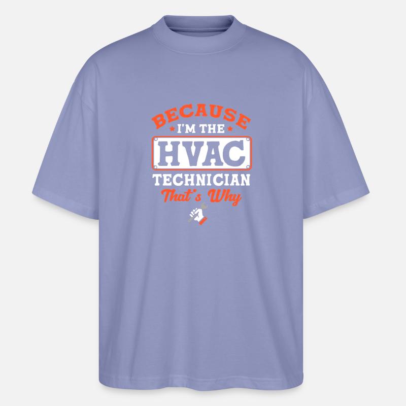 Technicien climatisation Technicien en réfrigération Chauffage - T-shirt bio Blaster 2.0 coupe oversize Stanley/Stella Unisexe - violet