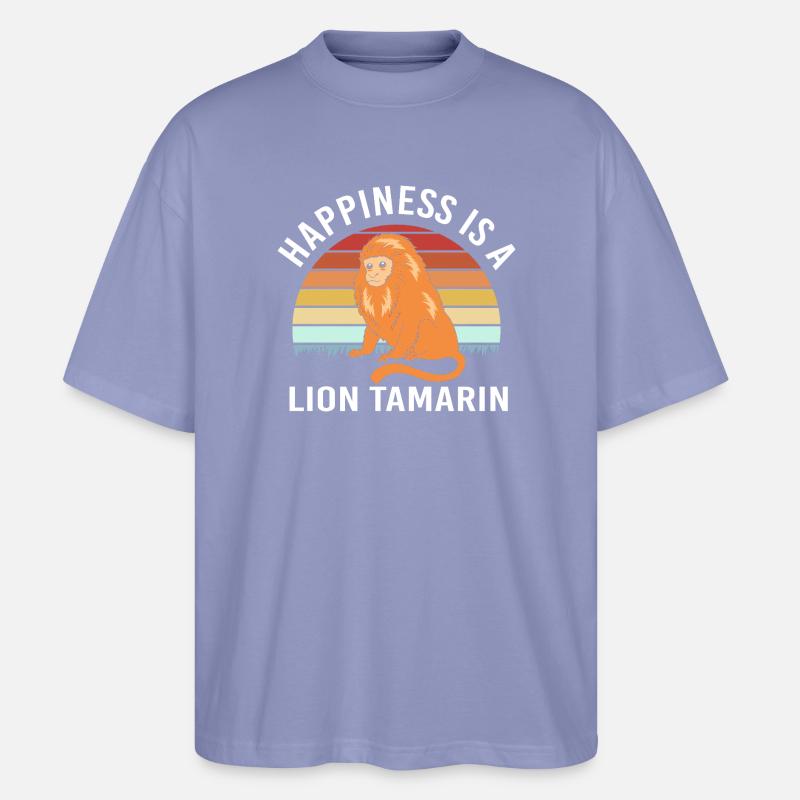 Singe Tamarin - T-shirt bio Blaster 2.0 coupe oversize Stanley/Stella Unisexe - violet