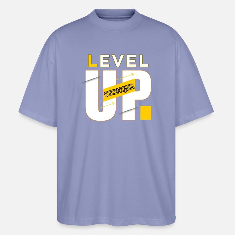 Level Up Puissance Graphique - T-shirt bio Blaster 2.0 coupe oversize Stanley/Stella Unisexe - violet