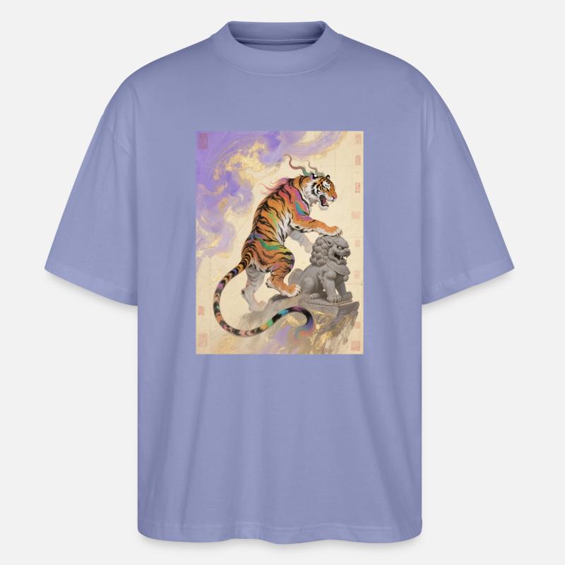 La Course Céleste : Zouwu – Élan Sacré - T-shirt bio Blaster 2.0 coupe oversize Stanley/Stella Unisexe - violet