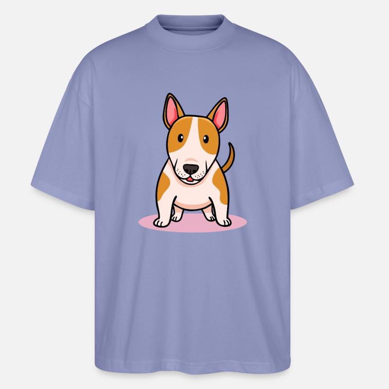 Bullterrier(Comic) - Stanley/Stella Oversized Unisex Bio T-Shirt Blaster 2.0 - Violett