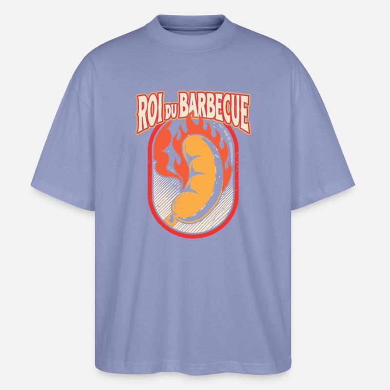 Fire Barbecue King - Stanley/Stella Oversized Unisex Organic T-shirt Blaster 2.0 - violet