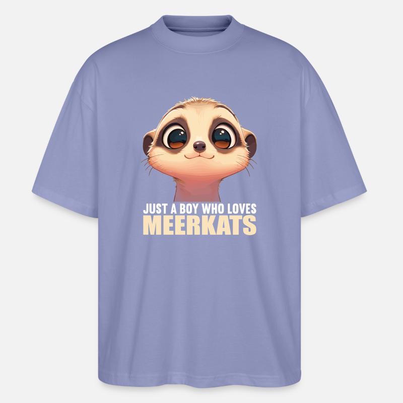 Meerkat Erdmännchen - Stanley/Stella Oversized Unisex Bio T-Shirt Blaster 2.0 - Violett