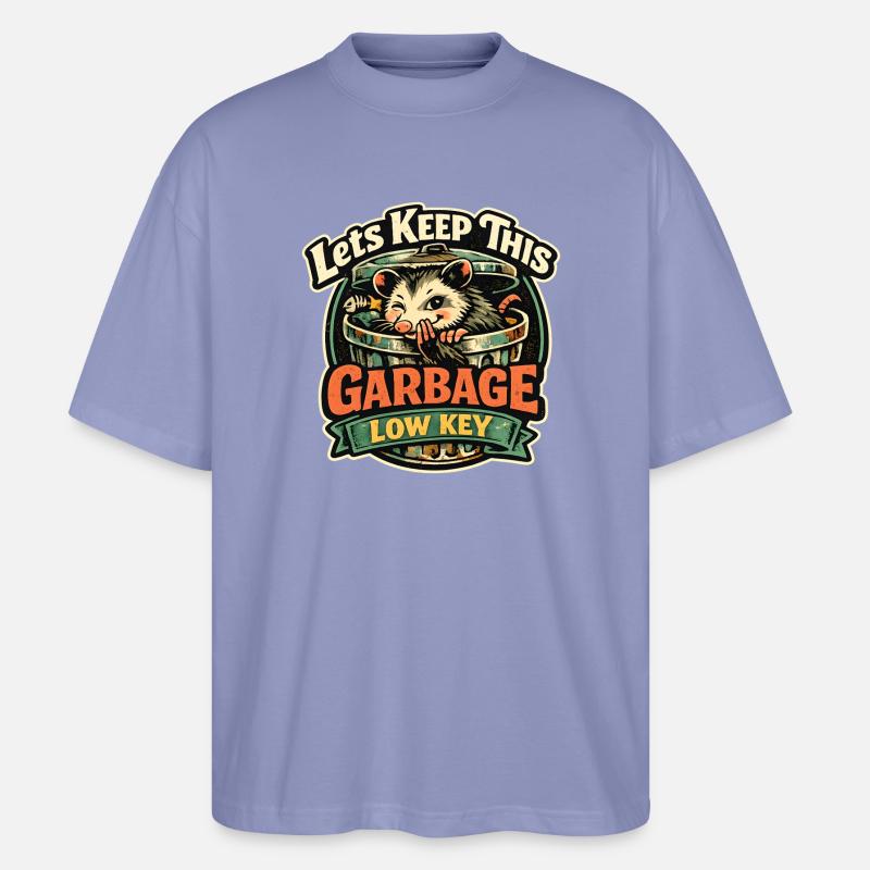 Garbage Low Key Waschbär - Stanley/Stella Oversized Unisex Bio T-Shirt Blaster 2.0 - Violett