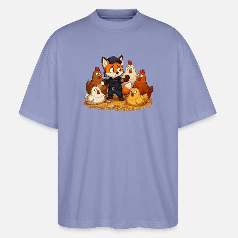 Fuchs Sicherheitsheld Hof - Stanley/Stella Oversized Unisex Bio T-Shirt Blaster 2.0 - Violett