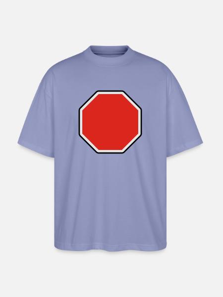 verkehrsschild - für eigenen text - Stanley/Stella Oversized Unisex Organic T-shirt Blaster 2.0 - violet