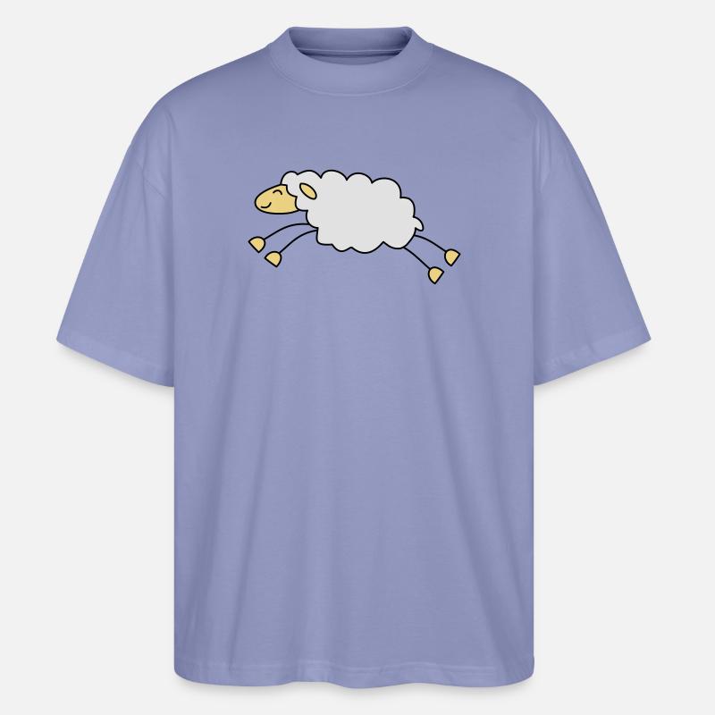 springendes schaf schäfer - Stanley/Stella Oversized Unisex Bio T-Shirt Blaster 2.0 - Violett