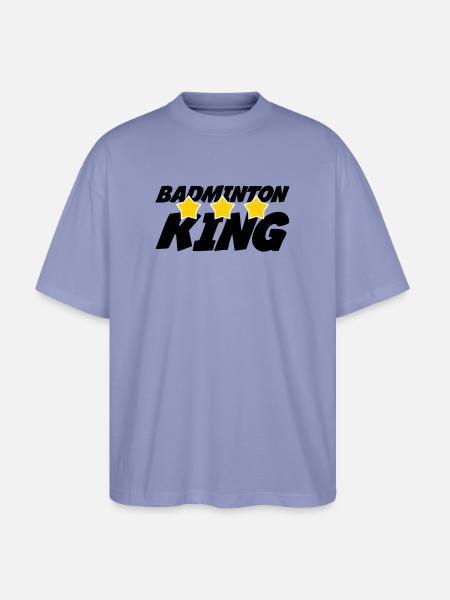 The King of Badminton - Stanley/Stella Oversized Unisex Organic T-shirt Blaster 2.0 - violet