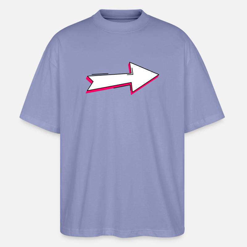 Illustration abstraite de flèche au néon - T-shirt bio Blaster 2.0 coupe oversize Stanley/Stella Unisexe - violet