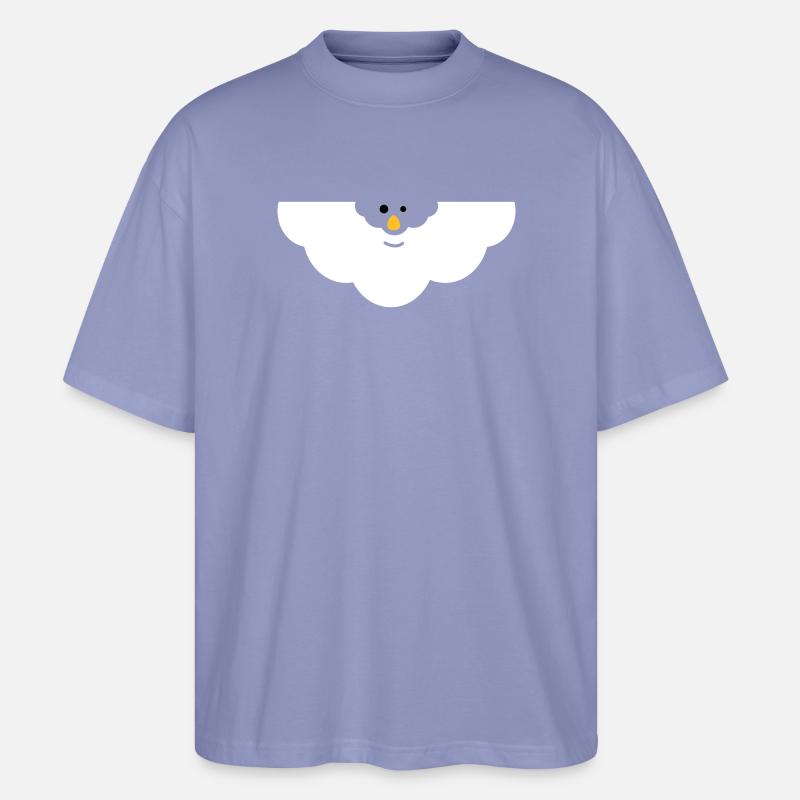 Kuschelige Wolken-Gesicht - Stanley/Stella Oversized Unisex Bio T-Shirt Blaster 2.0 - Violett