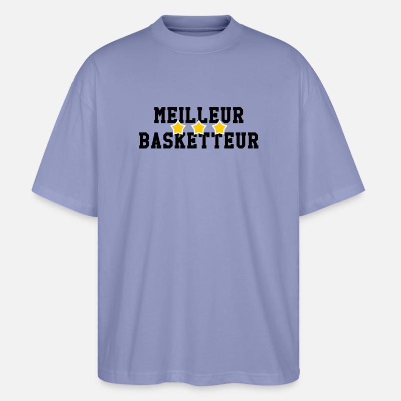 Bester Basketballspieler - Stanley/Stella Oversized Unisex Bio T-Shirt Blaster 2.0 - Violett
