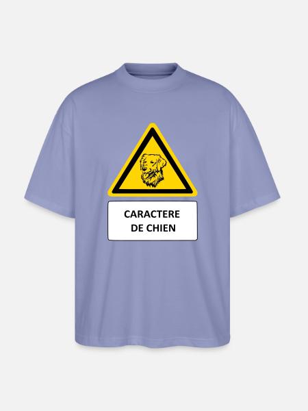Dog character - Stanley/Stella Oversized Unisex Organic T-shirt Blaster 2.0 - violet