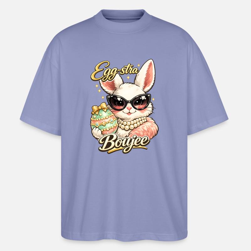 Eggstra Boujee Easter Bunny Easter - Stanley/Stella Oversized Unisex Organic T-shirt Blaster 2.0 - violet