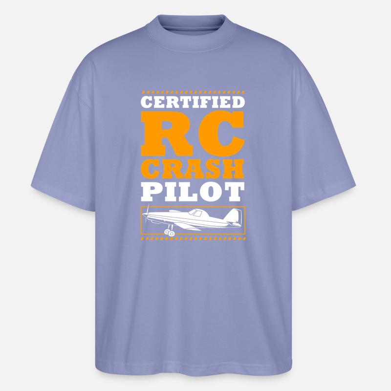 Modellflugzeug Modellflug - Stanley/Stella Oversized Unisex Bio T-Shirt Blaster 2.0 - Violett