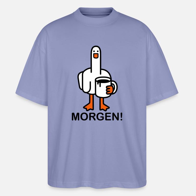 Good morning! - Stanley/Stella Oversized Unisex Organic T-shirt Blaster 2.0 - violet