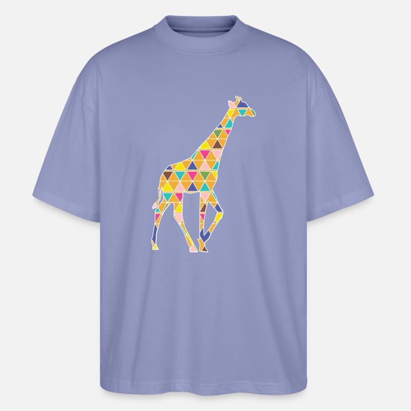 grafische Giraffe - Stanley/Stella Oversized Unisex Bio T-Shirt Blaster 2.0 - Violett
