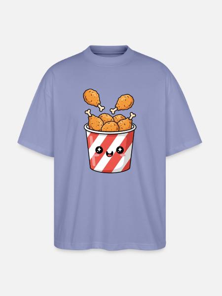 Kawaii-Brathähnchen-Eimer - Stanley/Stella Oversized Unisex Bio T-Shirt Blaster 2.0 - Violett