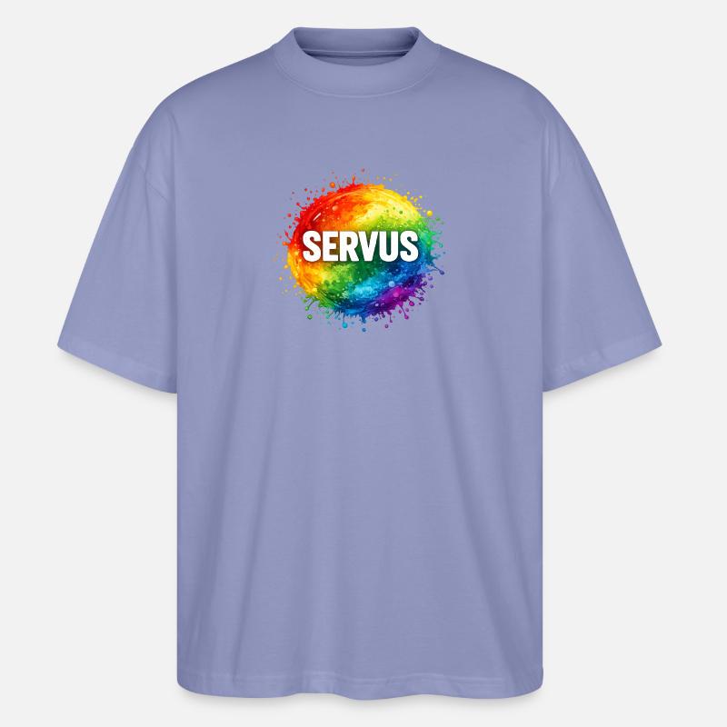 Explosion colorée SERVUS - T-shirt bio Blaster 2.0 coupe oversize Stanley/Stella Unisexe - violet