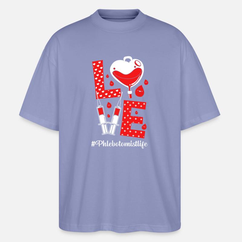 Blutspende Blut Blutspender - Stanley/Stella Oversized Unisex Bio T-Shirt Blaster 2.0 - Violett