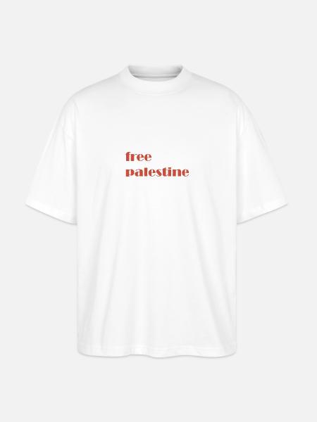 Free Palestine - Stanley/Stella Oversized Unisex Bio T-Shirt Blaster 2.0 - Weiß