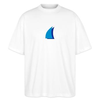 segel - Stanley/Stella Oversized Unisex Bio T-Shirt Blaster 2.0 - Weiß - Vorne - Alina (178cm) & Michal (187cm)