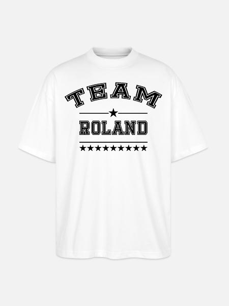 Team Roland - Stanley/Stella Oversized Unisex Bio T-Shirt Blaster 2.0 - Weiß