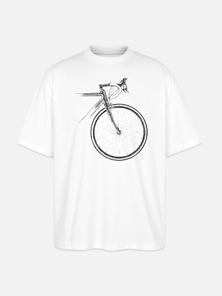 Rennrad - Stanley/Stella Oversized Unisex Bio T-Shirt Blaster 2.0 - Weiß