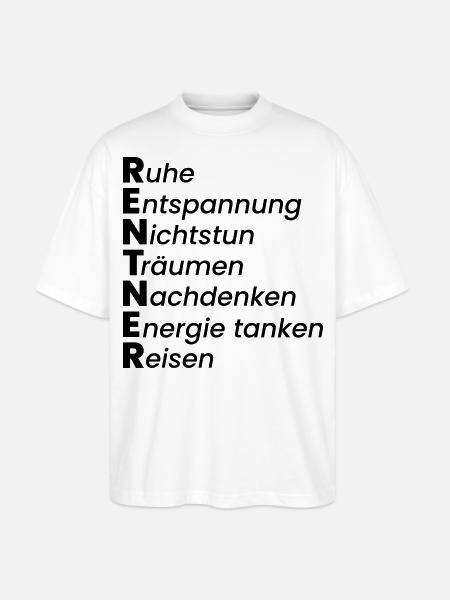 Rentner - Stanley/Stella Oversized Unisex Bio T-Shirt Blaster 2.0 - Weiß
