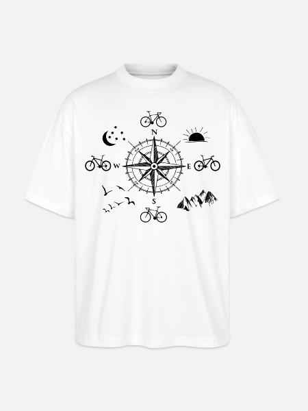 Fahrrad - Stanley/Stella Oversized Unisex Bio T-Shirt Blaster 2.0 - Weiß